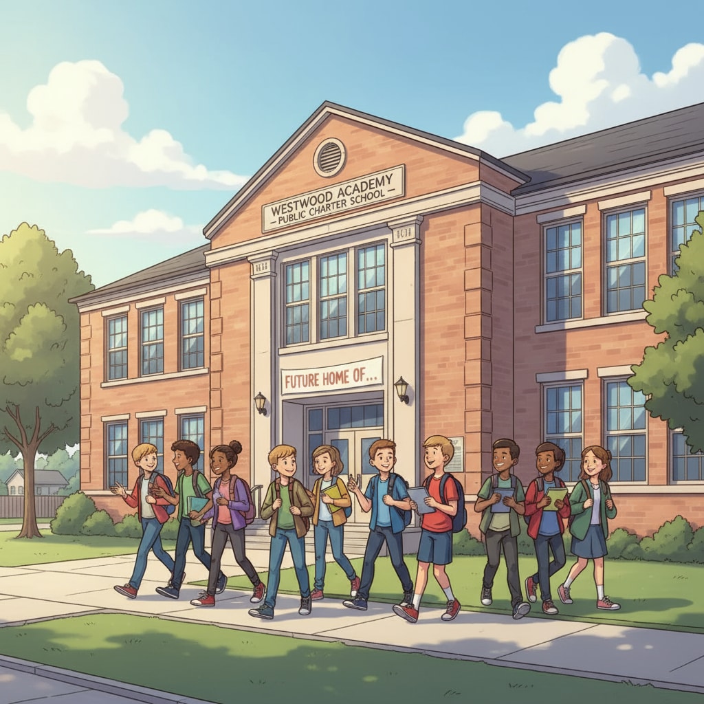 Students entering a public school building that could be reallocated to a charter school, related to school district, public school, charter school, school building reuse.
