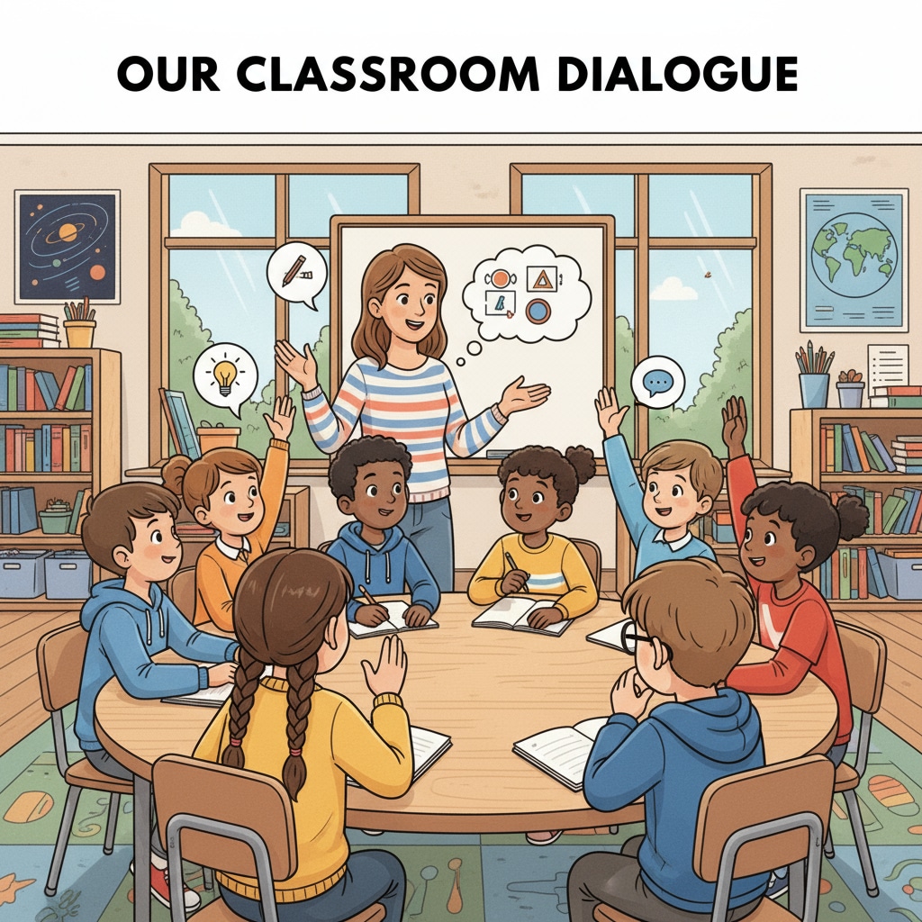 Students engaged in dialogue and active listening during a classroom discussion