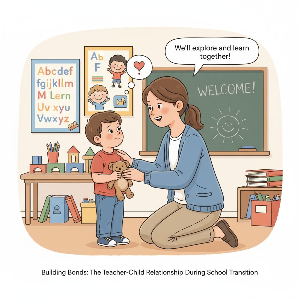 Teacher interacting with a 2e gifted young child during the transition from Montessori to public school.