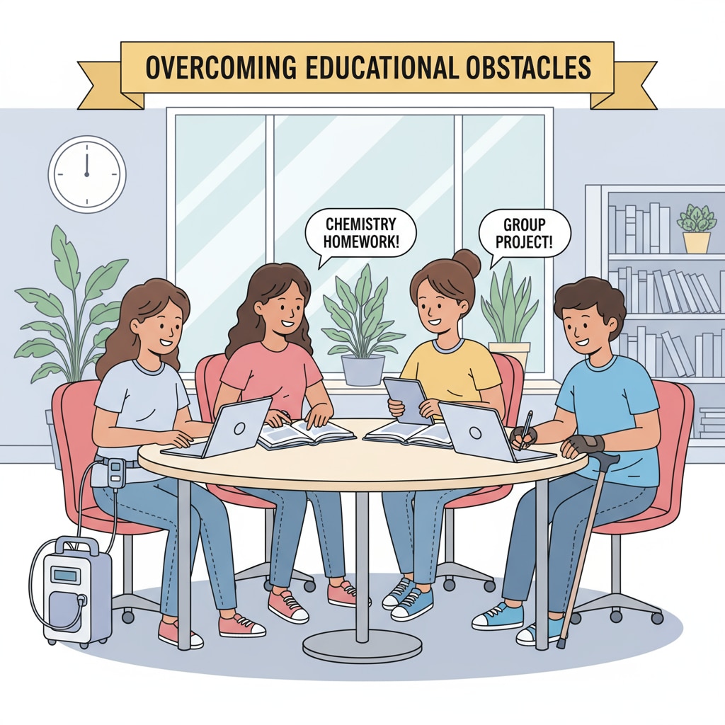 Teenagers with chronic diseases studying for high school graduation or preparing for GED test
