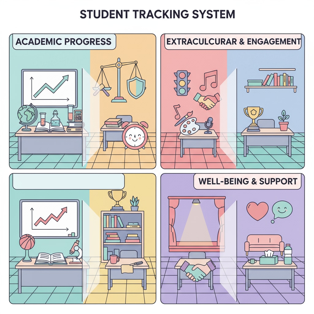 Classroom scene depicting the student tracking system related to teacher shortage and mathematics education