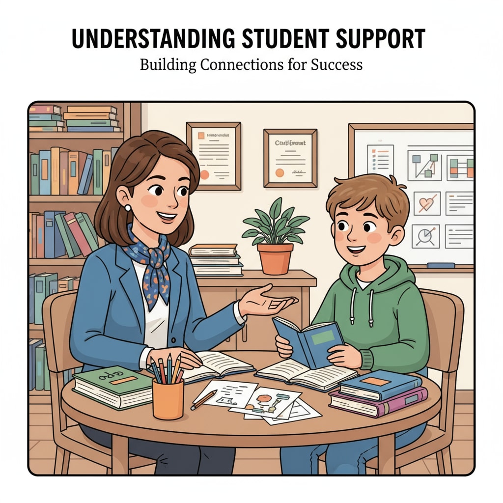 A school psychologist interacting with a student in an educational setting