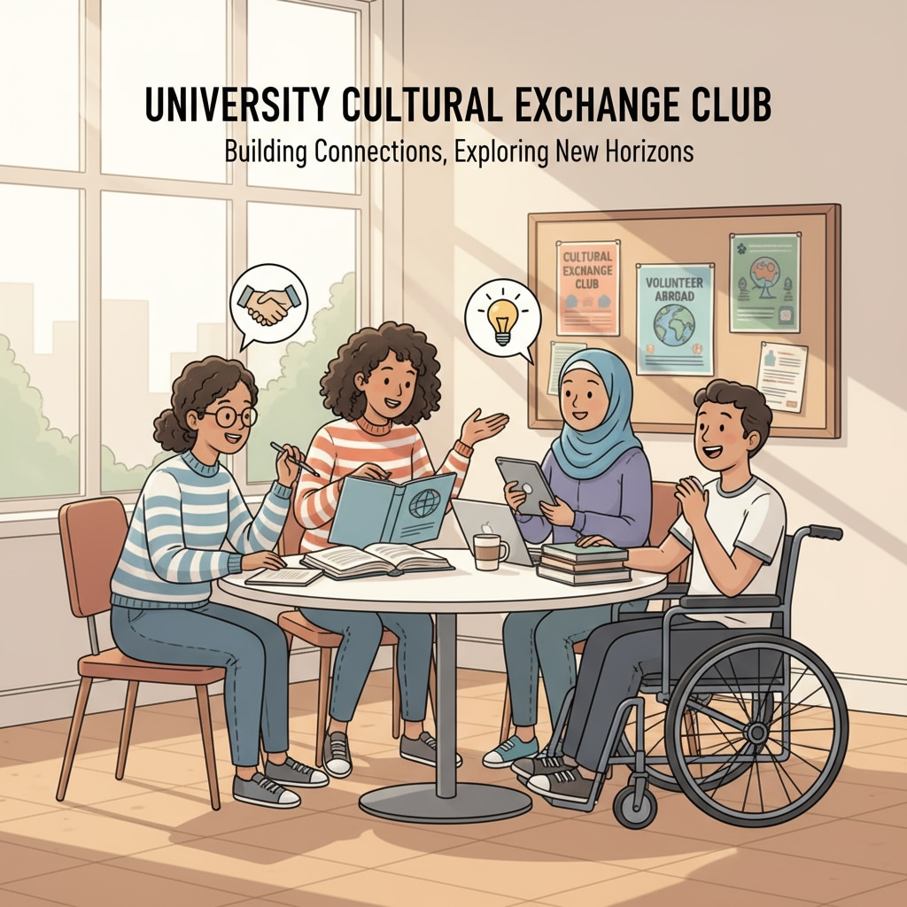 A student attending a club meeting on campus, indicating an opportunity for social integration in university. Home-schooled students integrating into university life through club activities