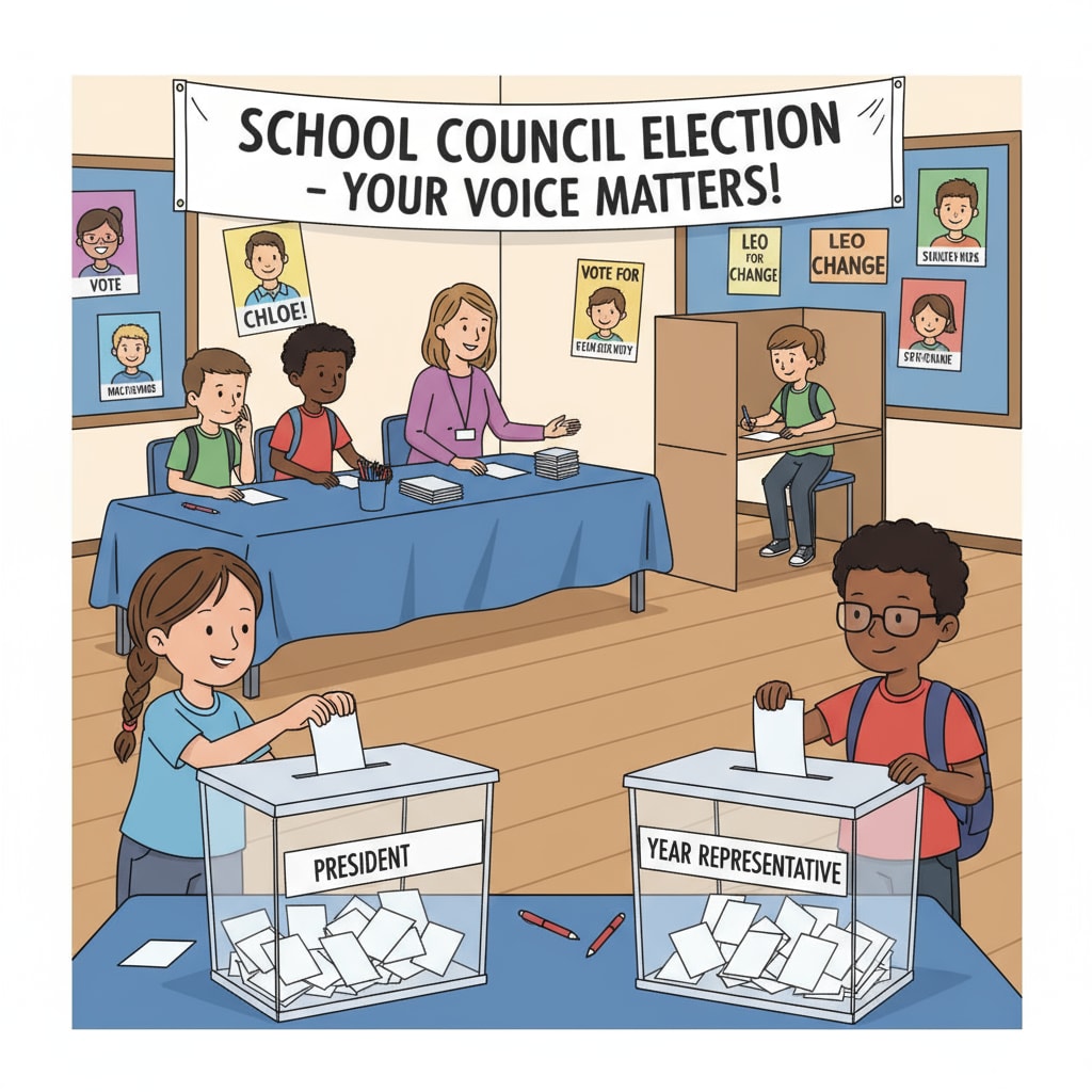 Democratic process in a school through student voting