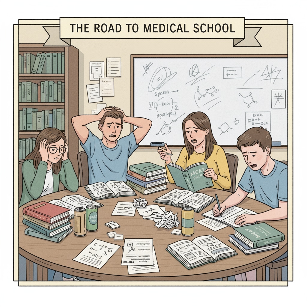 High school students experiencing learning anxiety during medical school entrance exam preparation