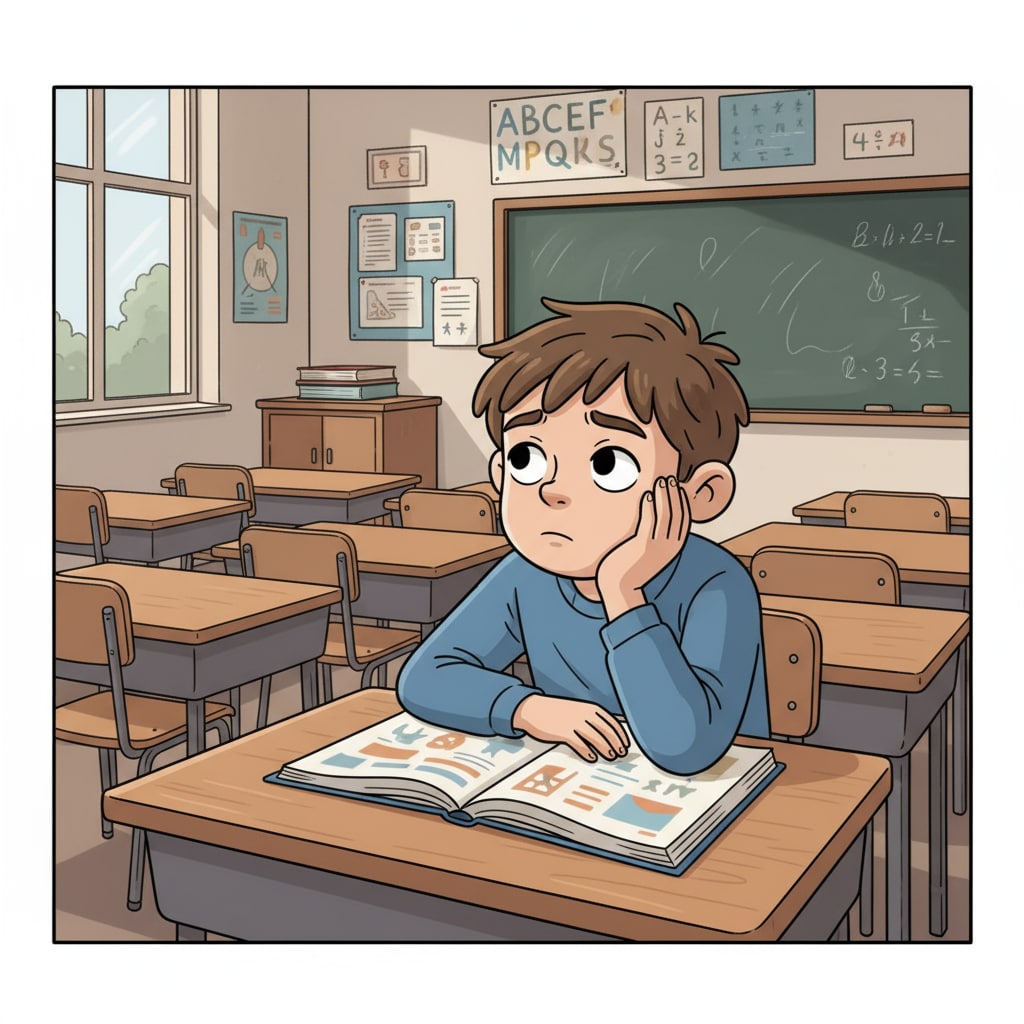 A special needs child experiencing negativity in a traditional school setting, highlighting the need for alternative education