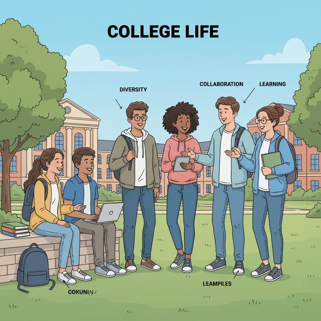 Diverse-aged students enjoying college life related to late enrollment and psychological adjustment