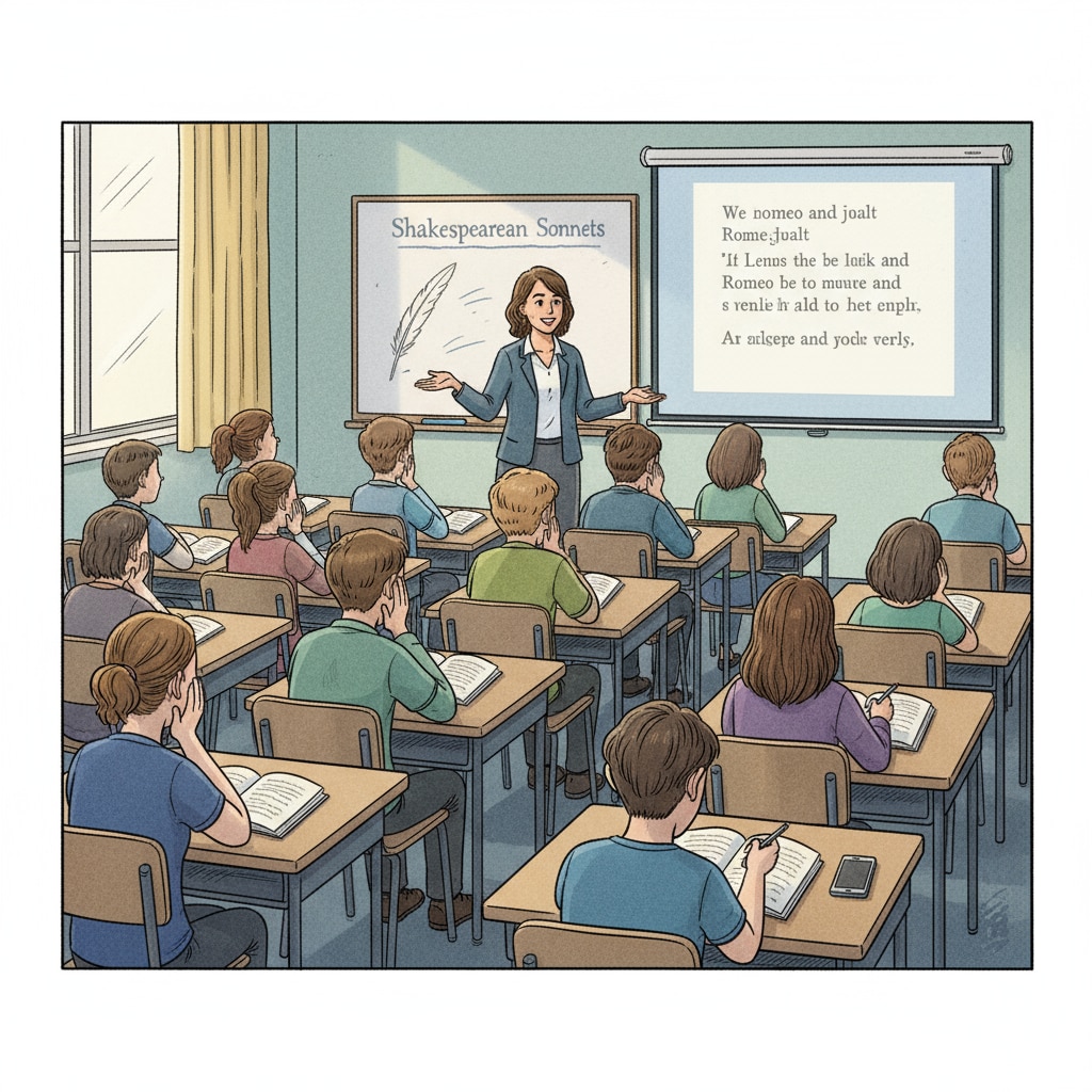 Students' lack of enthusiasm during a 9th grade English class affected by literary content and teacher strictness