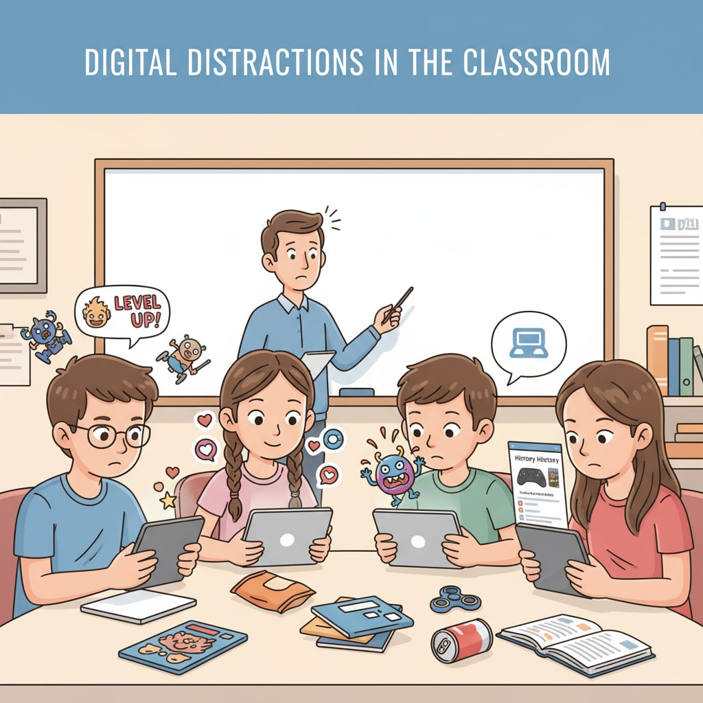 K12 students being distracted by digital devices, related to deep thinking, cognitive barriers, and sleep quality
