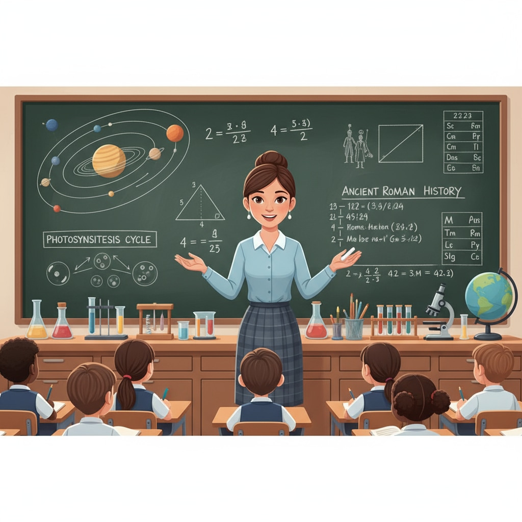 Teacher in an empty sex education classroom, highlighting the lack of sex education for adolescents