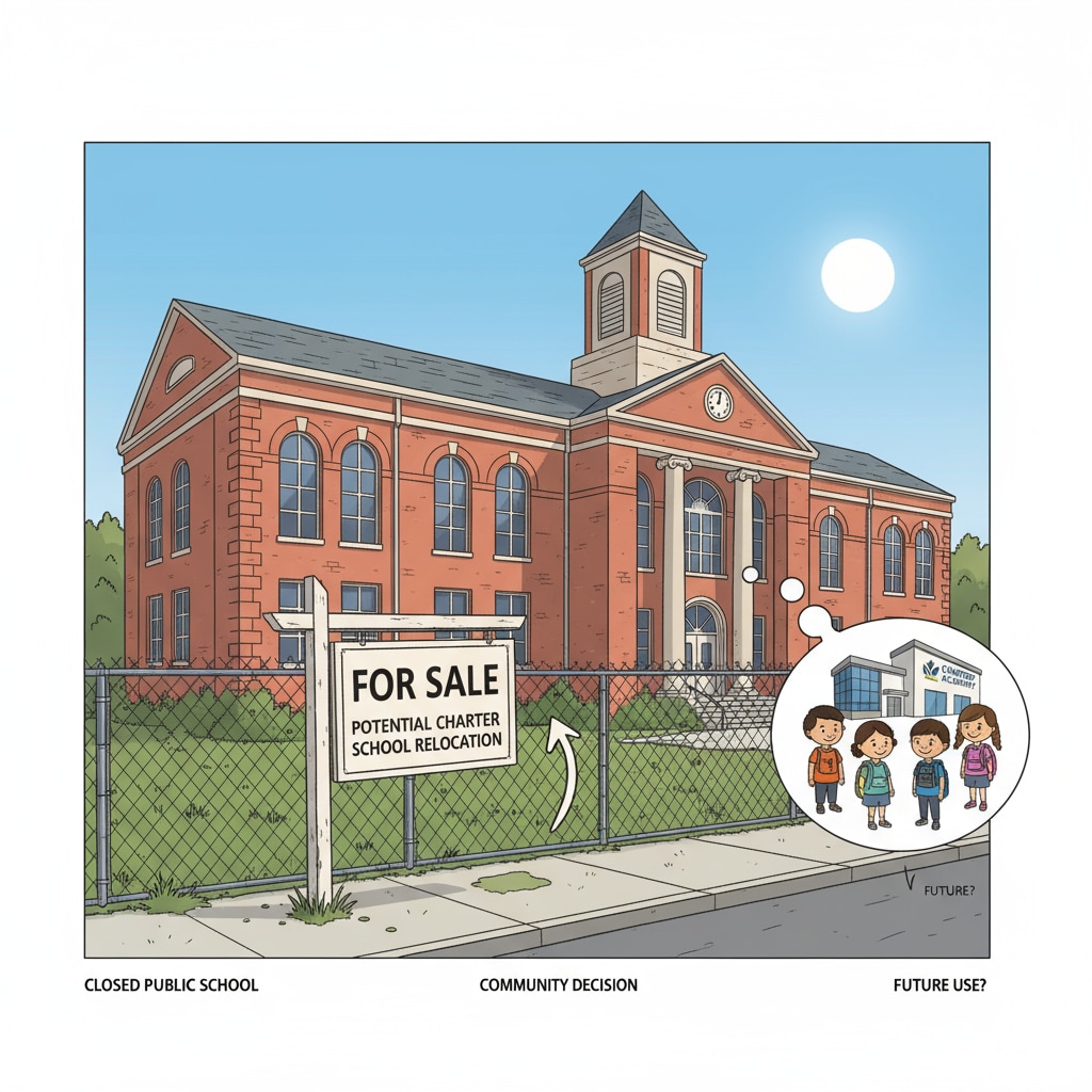 Closed public school building for potential reallocation to charter school