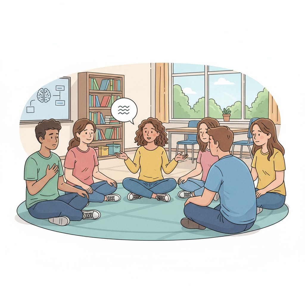Students showing empathy during communication