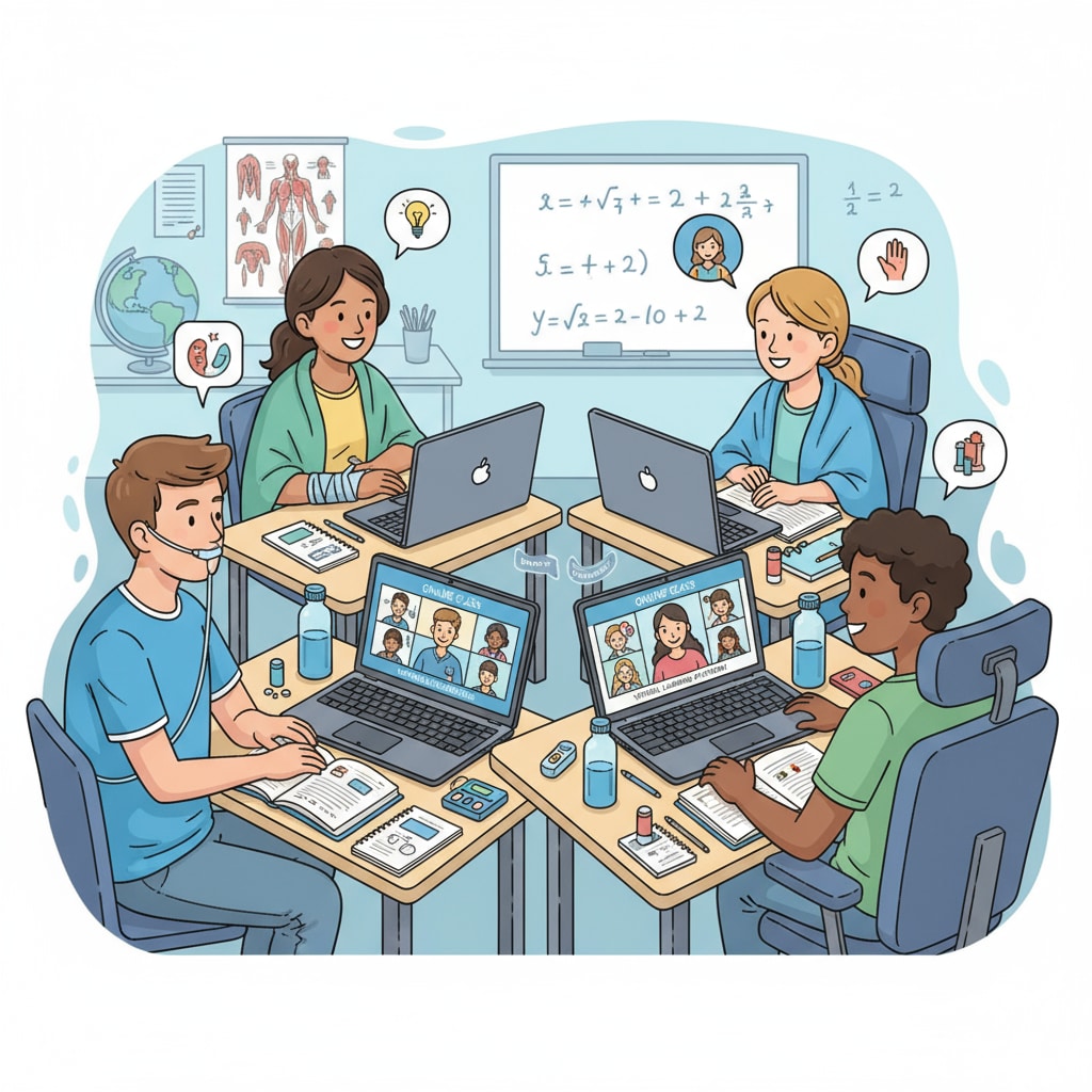 Students with chronic diseases engaged in online learning for high school graduation or GED