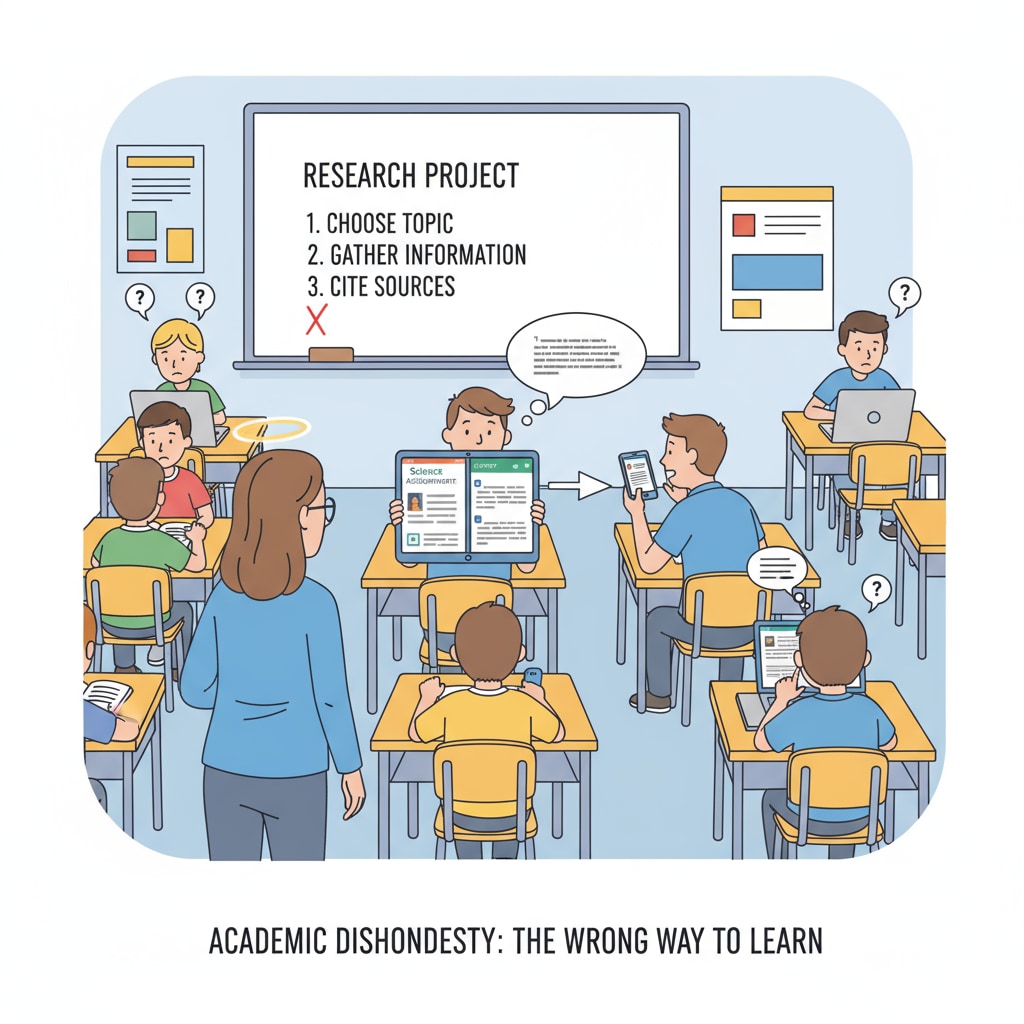 Students using ChatGPT for academic cheating in a classroom