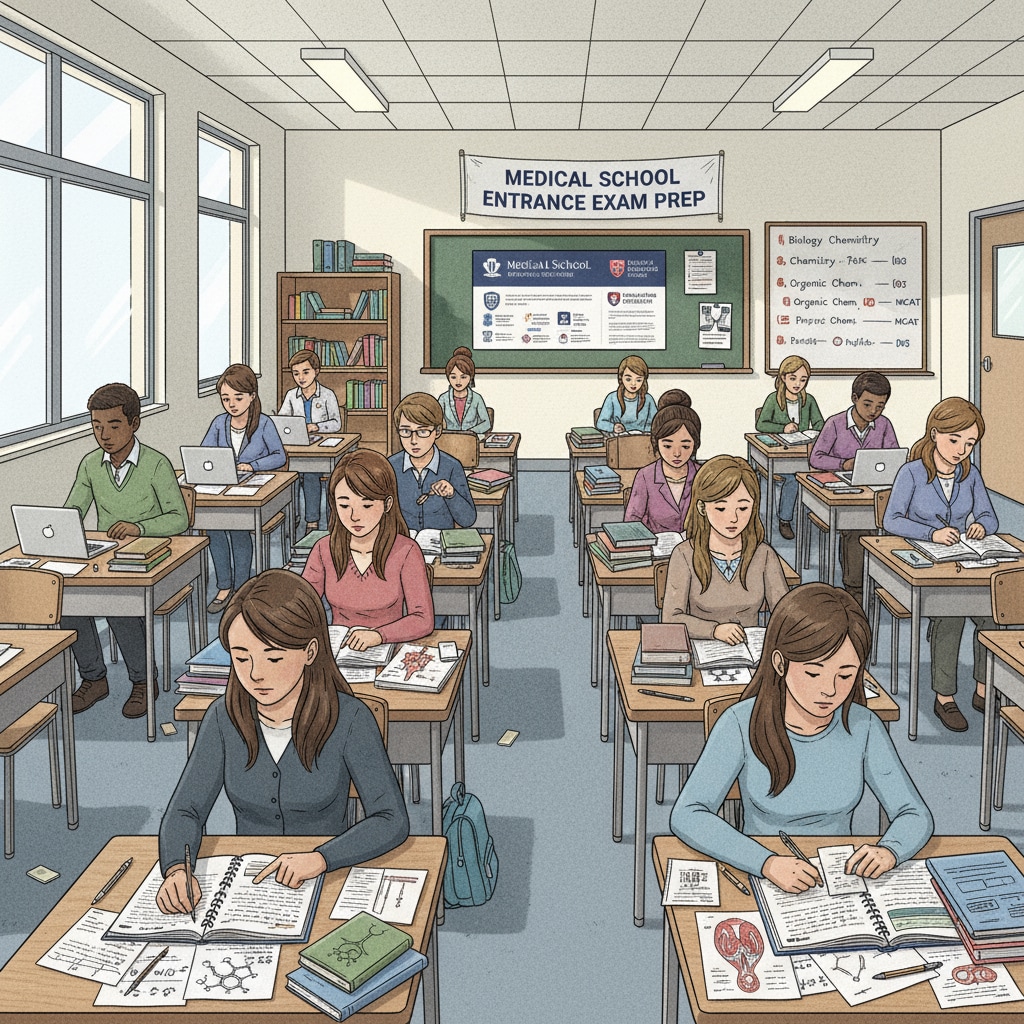 High school students studying for medical school entrance exams to address learning efficiency and knowledge gaps