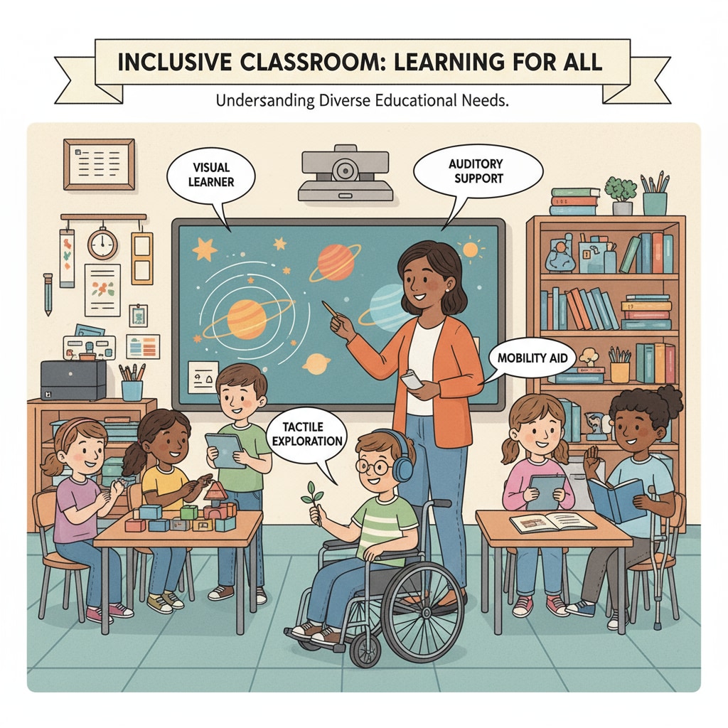 Children with special needs exploring educational activities as part of alternative education choices.