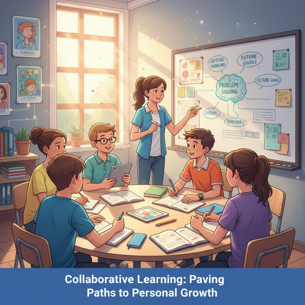 Students discussing in a classroom, related to learning comprehension ability, educational path selection, and personal growth