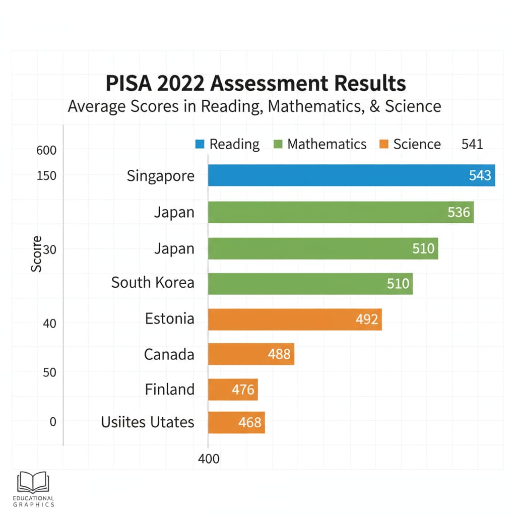 Graph of PISA performance of different schools