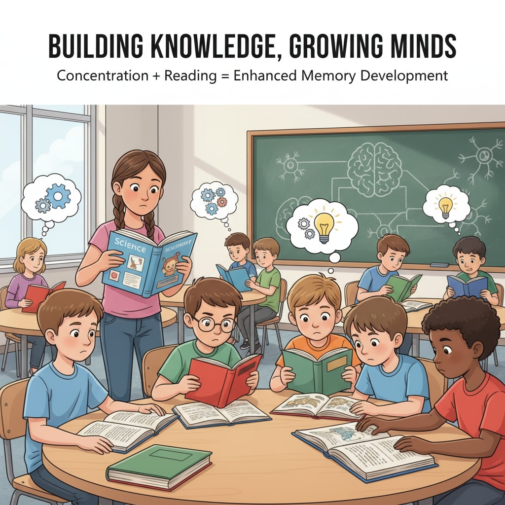 K12 students engaged in learning activities related to memory development