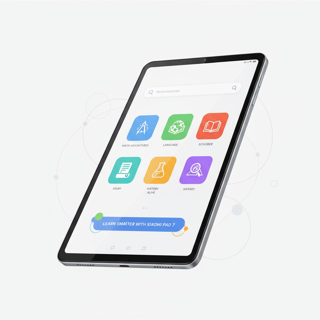 Xiaomi Pad 7 with educational apps for K12 students