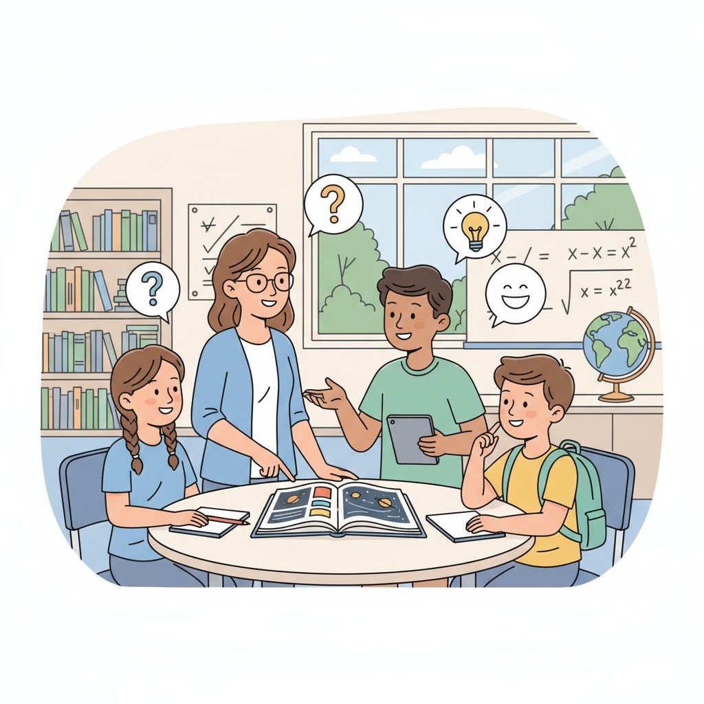 Students and teachers in a restorative education setting