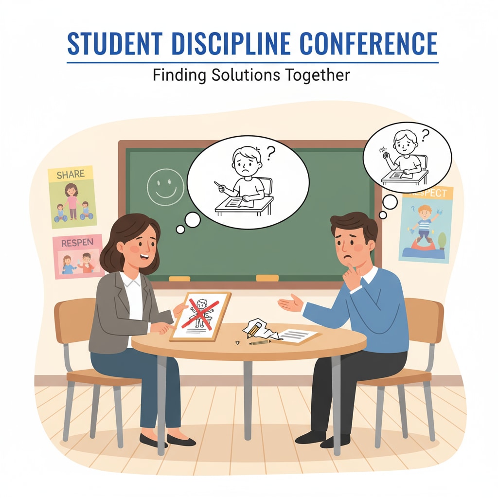 Teacher and parent discussing student discipline