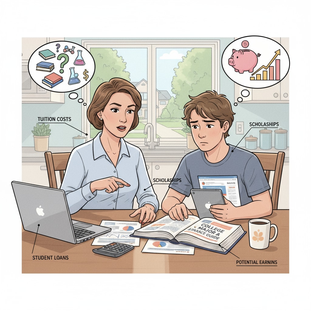 A parent and child in a conflict over college major choice and tuition funding related to political studies