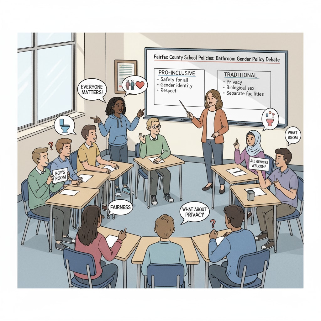 Classroom discussion about Fairfax County schools' bathroom gender policy