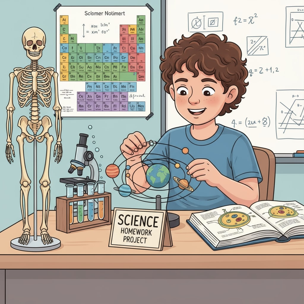 A student working on a self-chosen homework project to show the power of self-motivation