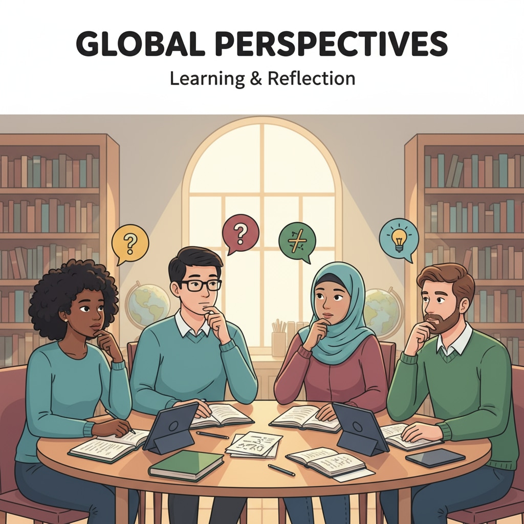 Diverse students sitting together, reflecting on moral and value issues related to moral relativism, common values, and social divisions