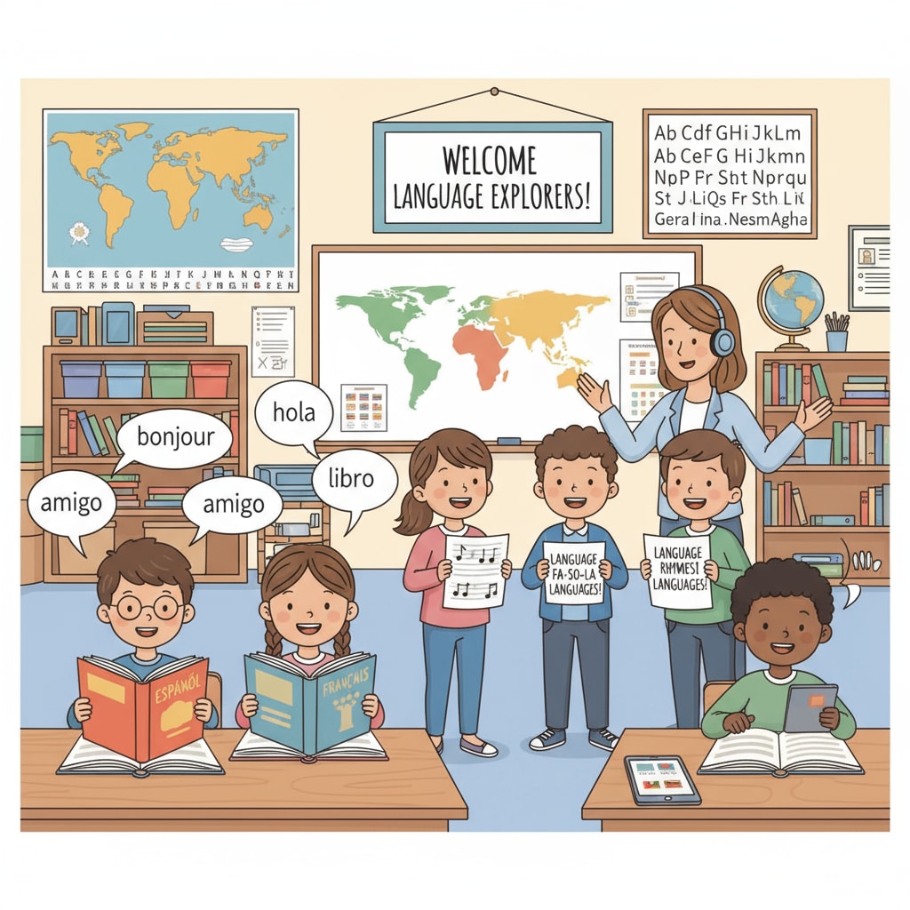 K12 students engaged in multilingual learning, language acquisition, and learning methods activities