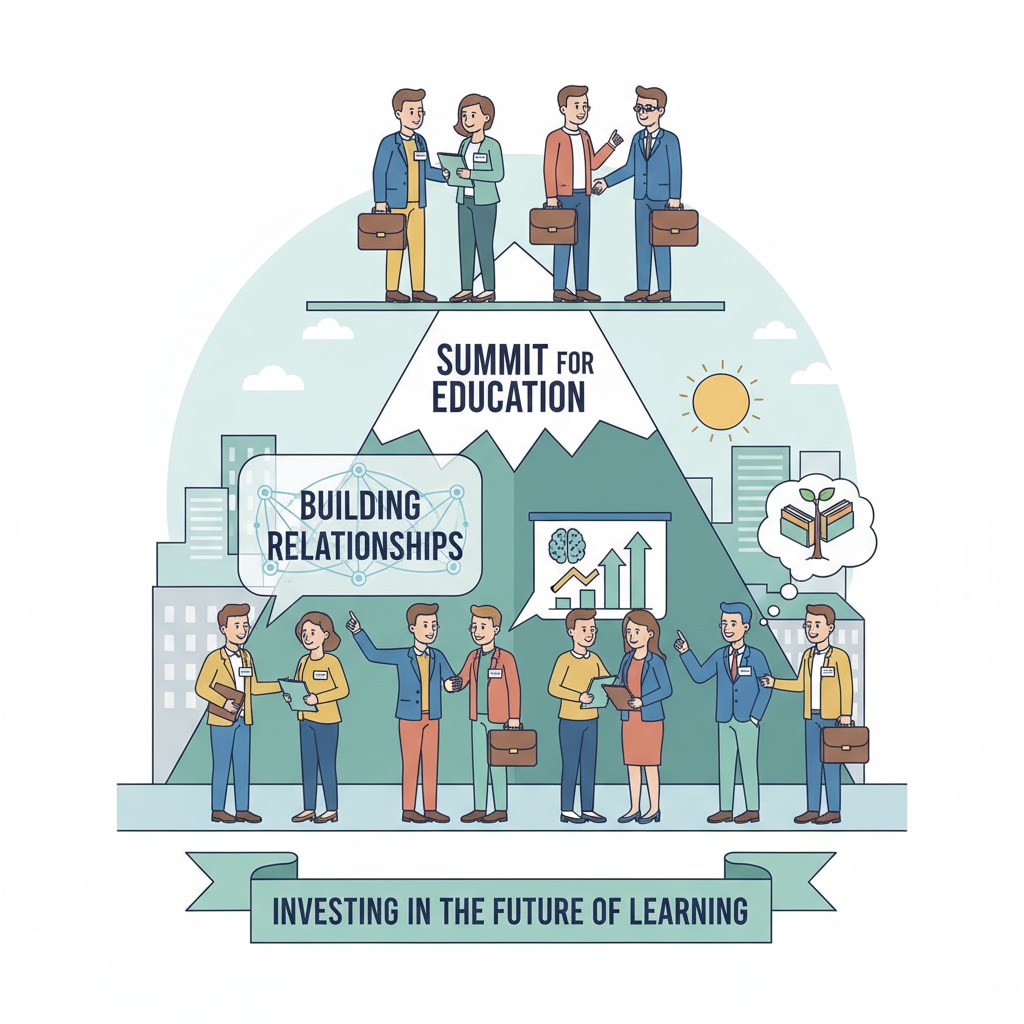 Educators networking at the T4 World School Summit for donor relations