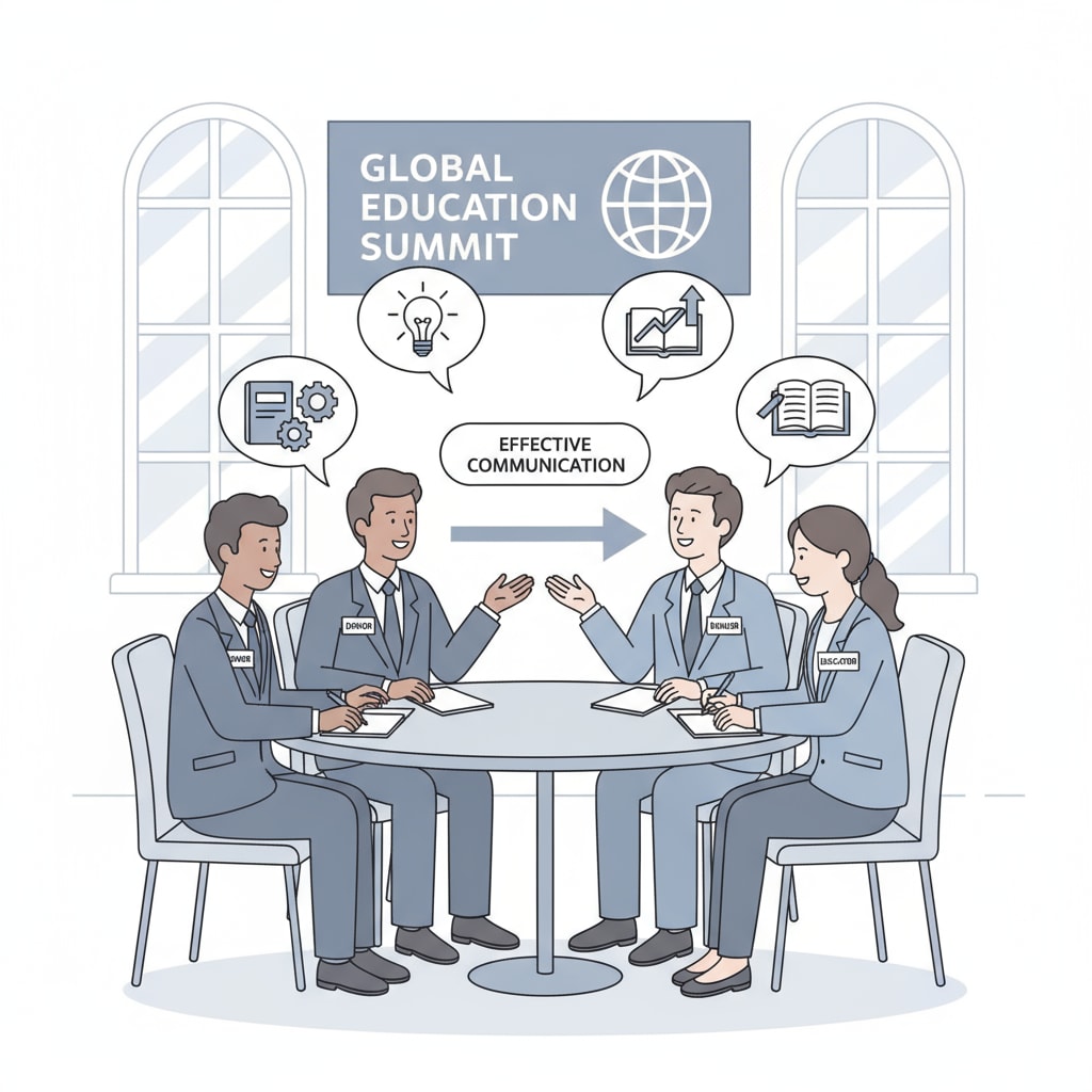 Donors and educators in conversation at the T4 World School Summit for cultural etiquette in donor relations