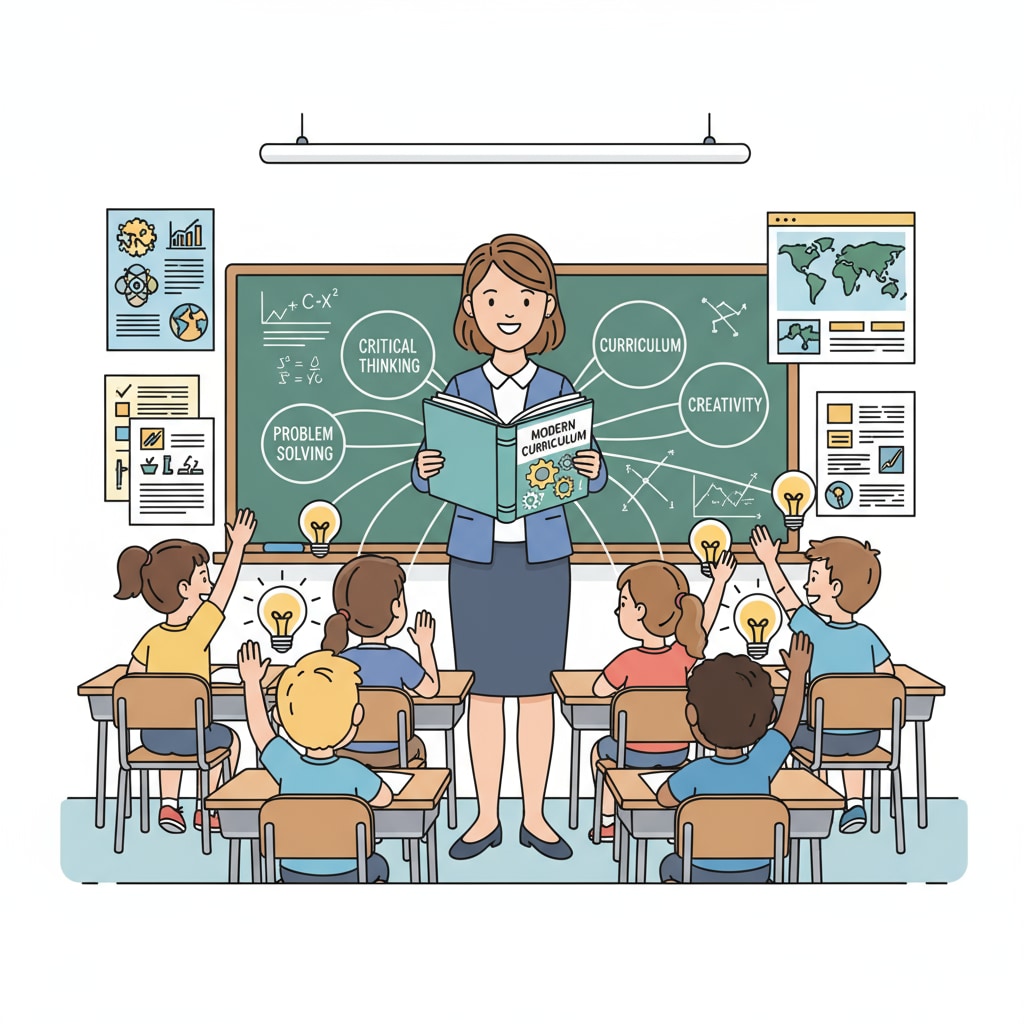 Teacher with a curriculum book, representing the impact of curriculum on educational quality and the lack of basic knowledge.