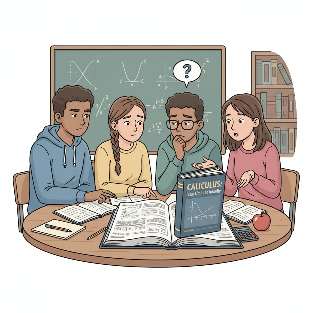 High school students exploring calculus