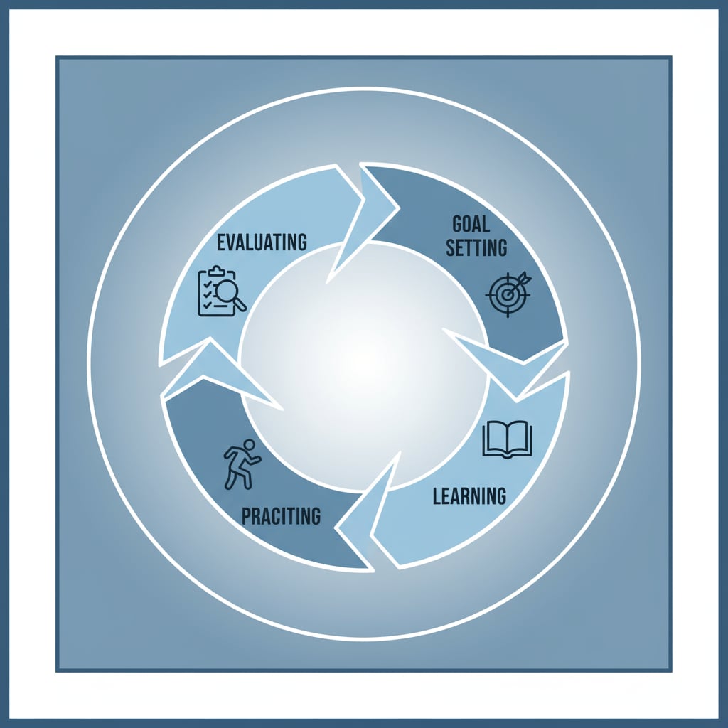 A visual representation of a complete learning loop for achieving high scores in K12 education