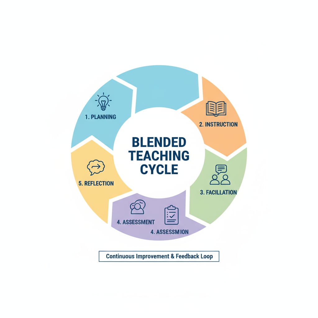 The structure of the blended teaching cycle theory in K12 education