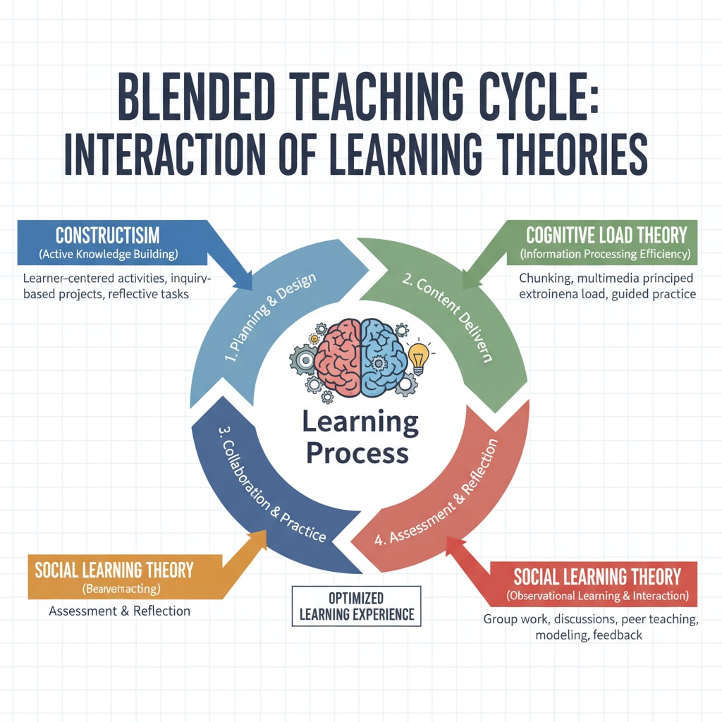 Theoretical basis of the blended teaching cycle in K12 education