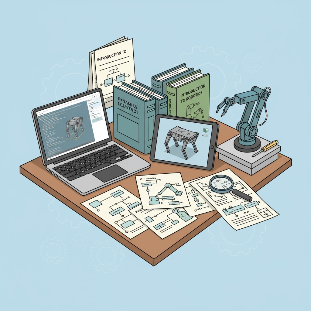 A student engaged in self-study for robotics education planning while facing resource constraints