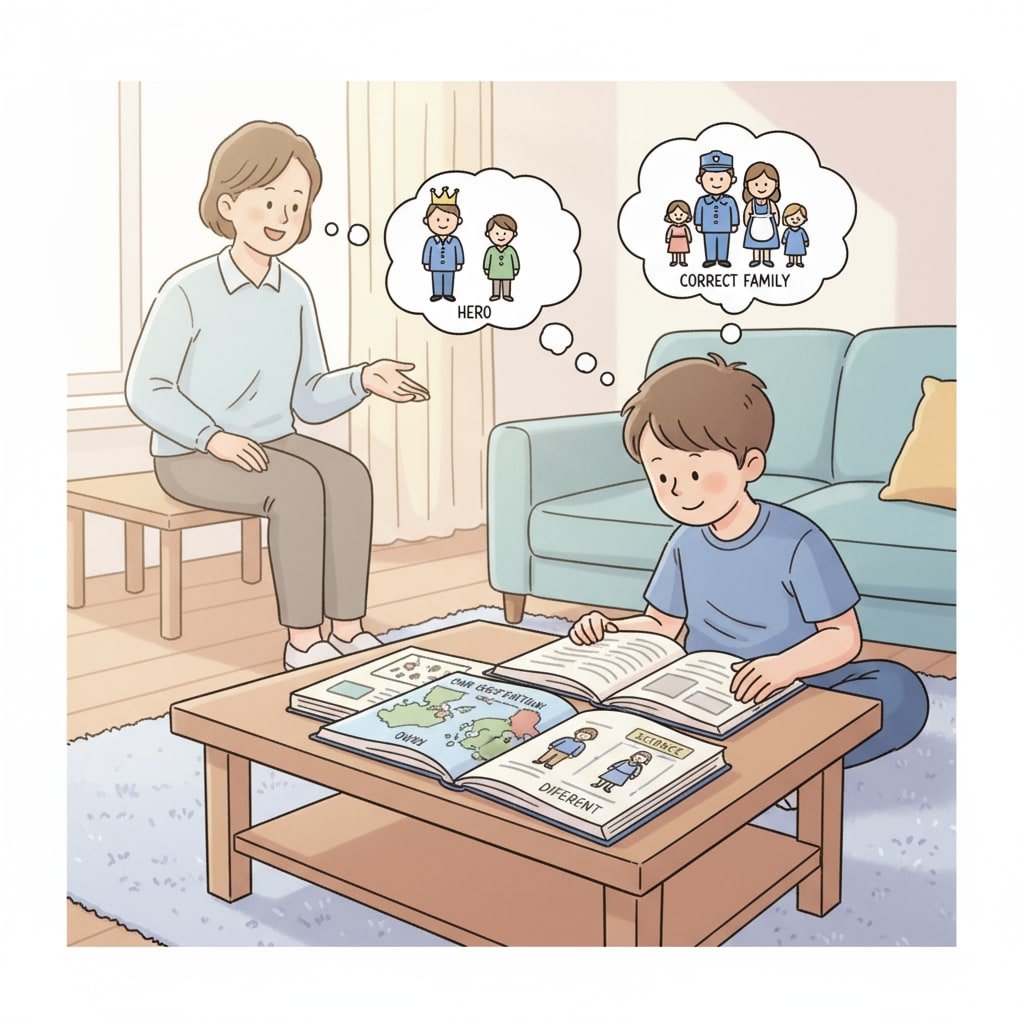 A child reading books at home during home schooling with potential educational horizons.