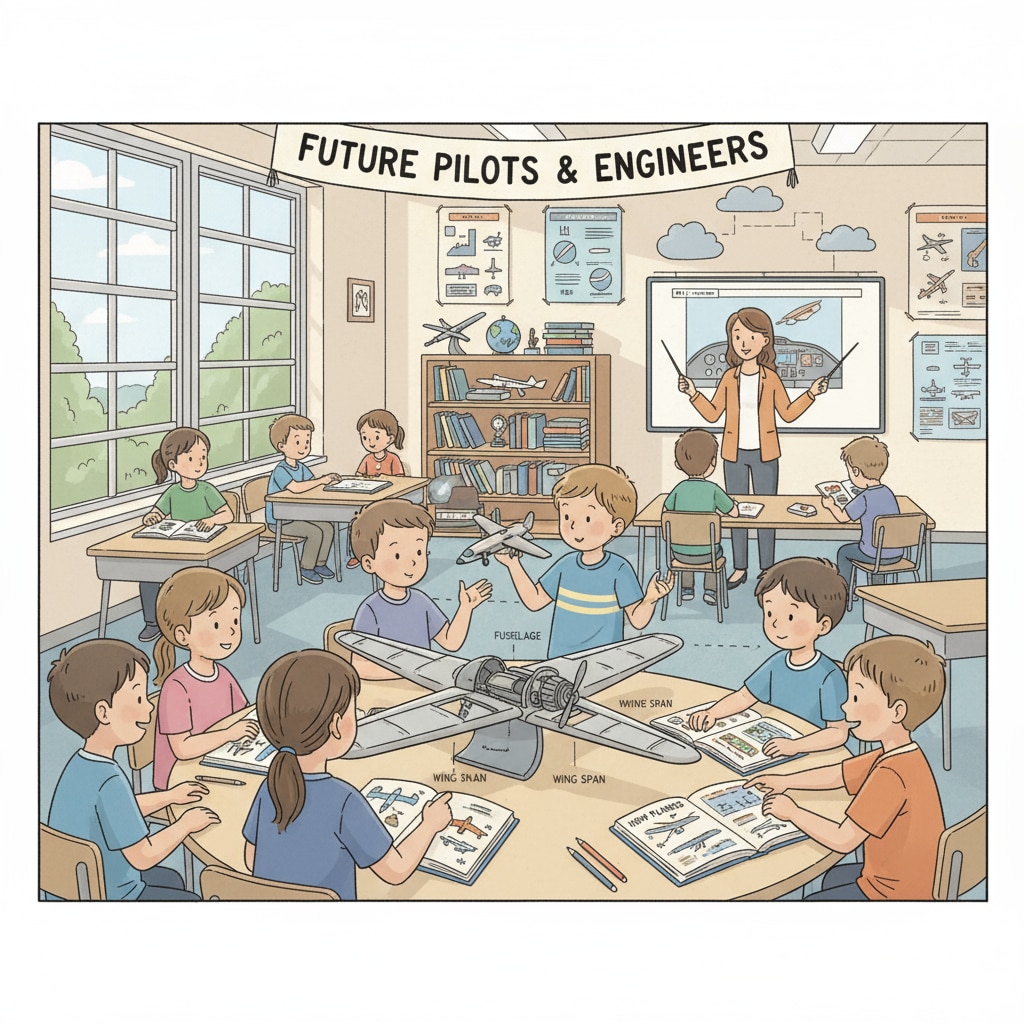 Classroom activities for developing pilot skills including communication, decision-making, and situational awareness