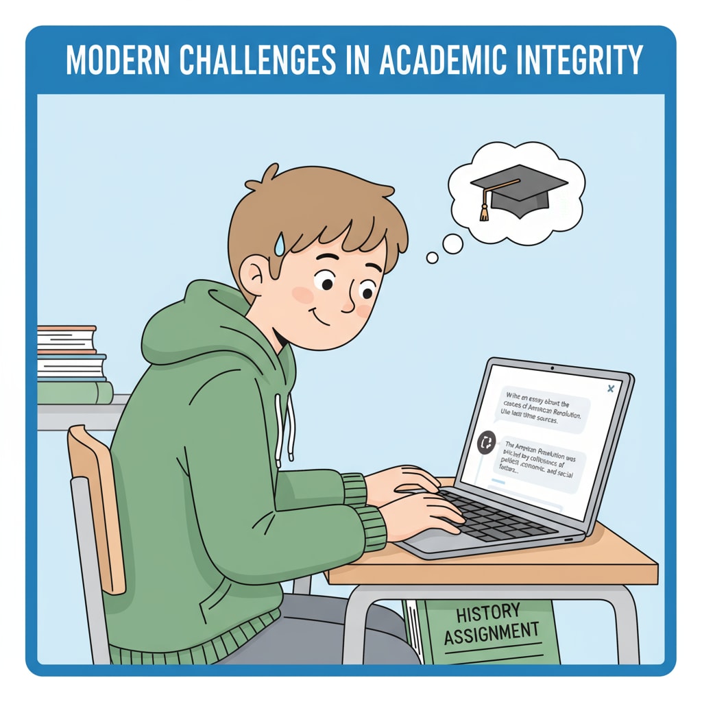 A student potentially using ChatGPT to cheat on an educational assignment