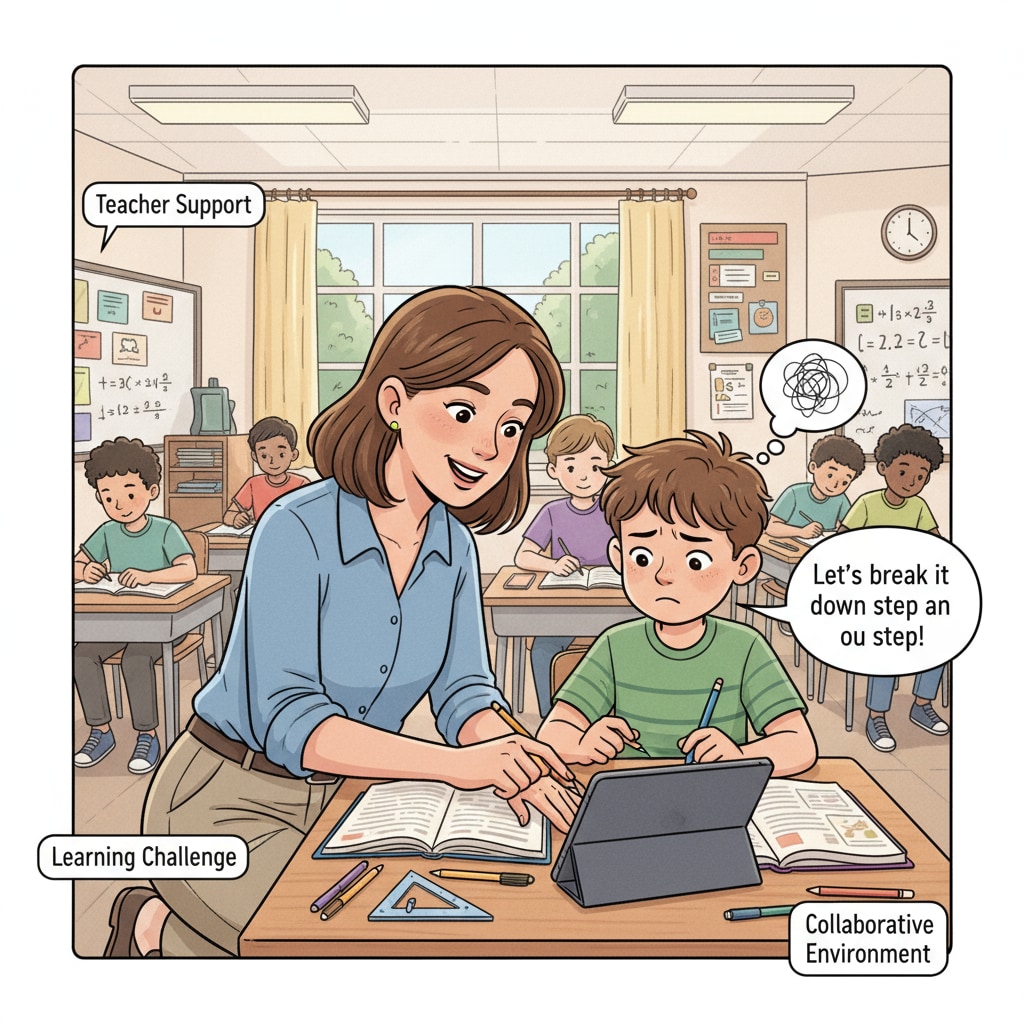 A teacher attending to a struggling student as part of educational training inspired by PBS