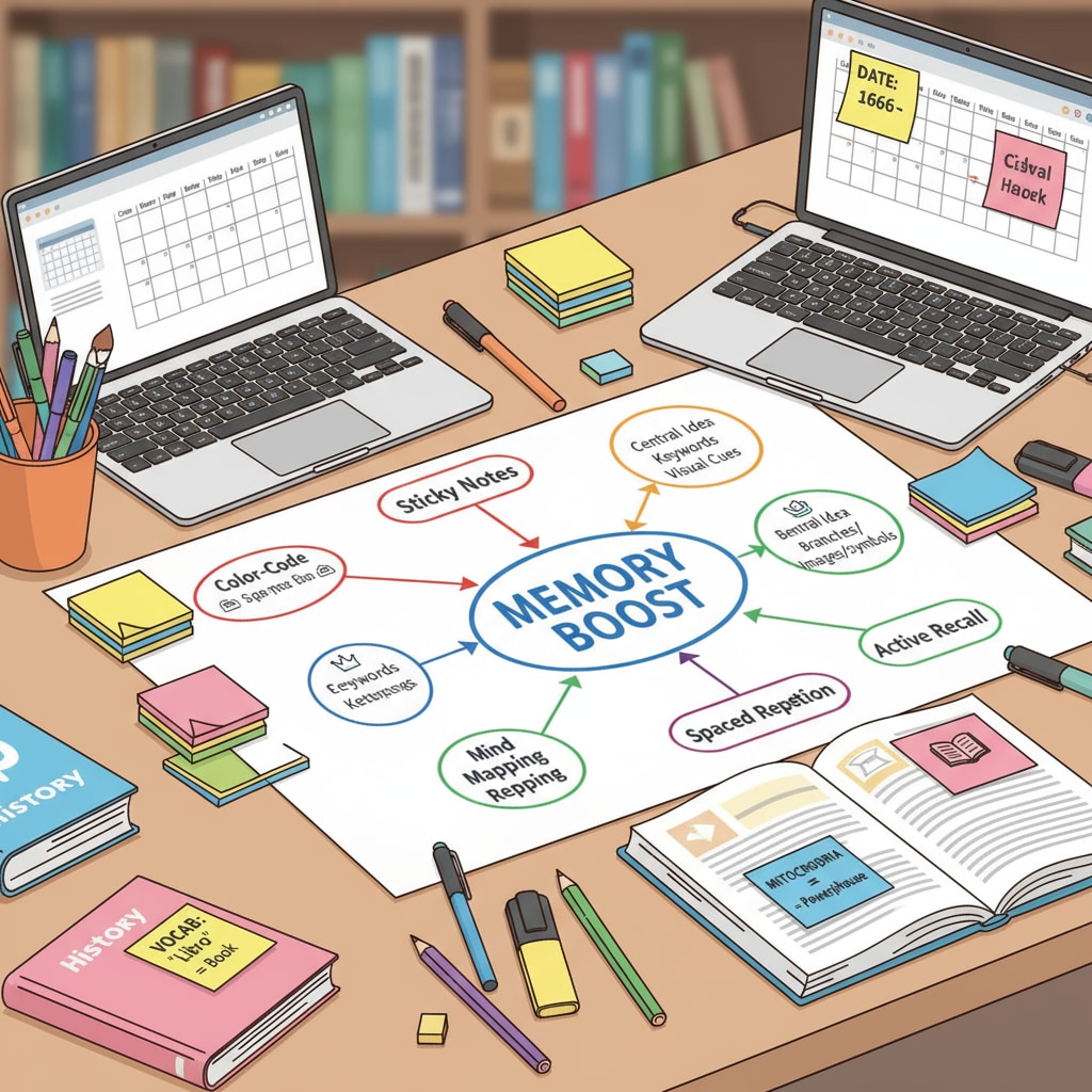 Student using memory enhancement methods in K12 education