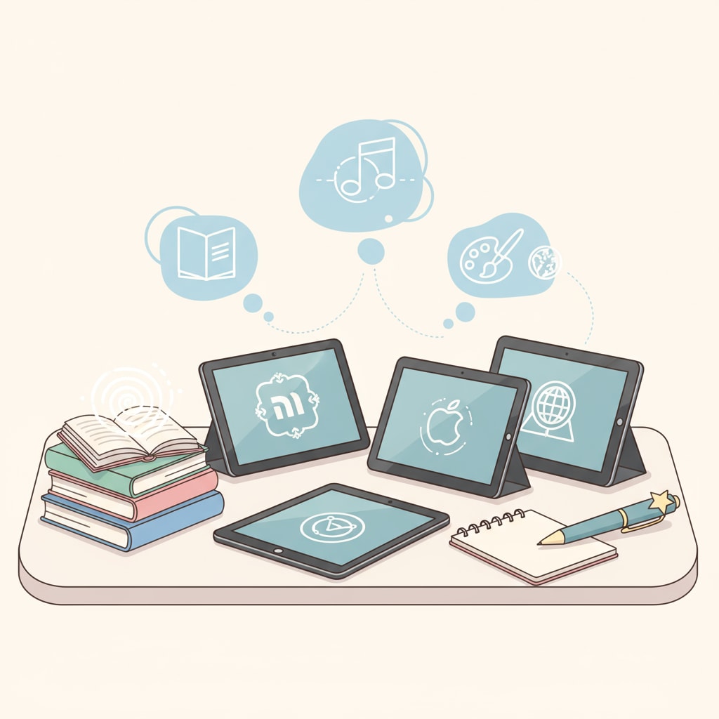Tablets for high school students' school use and gaming on a study desk