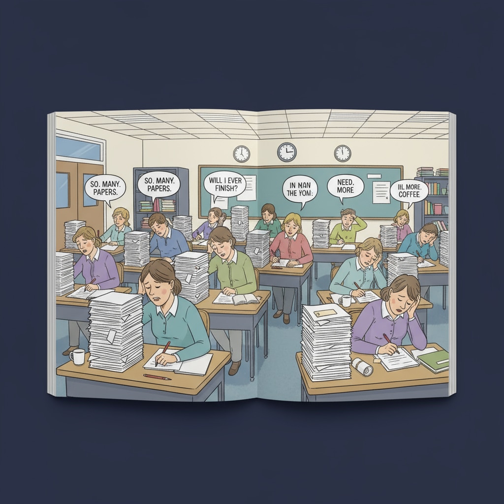 Teachers facing heavy workload while grading papers