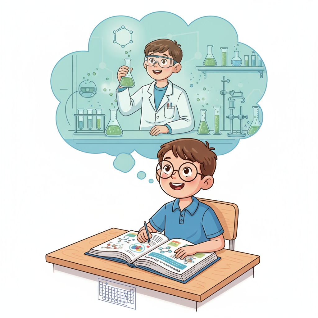 Student envisioning their future career in chemistry during degree planning