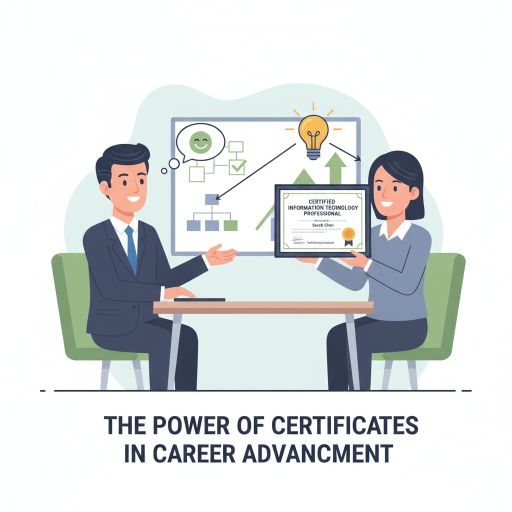 Person showing IT certificate during job interview demonstrating certificate effectiveness for employment