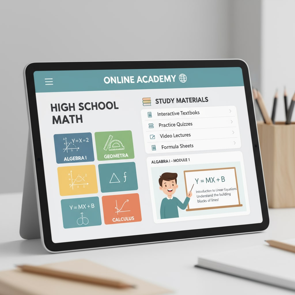 Online learning resources for high school math standardized test preparation