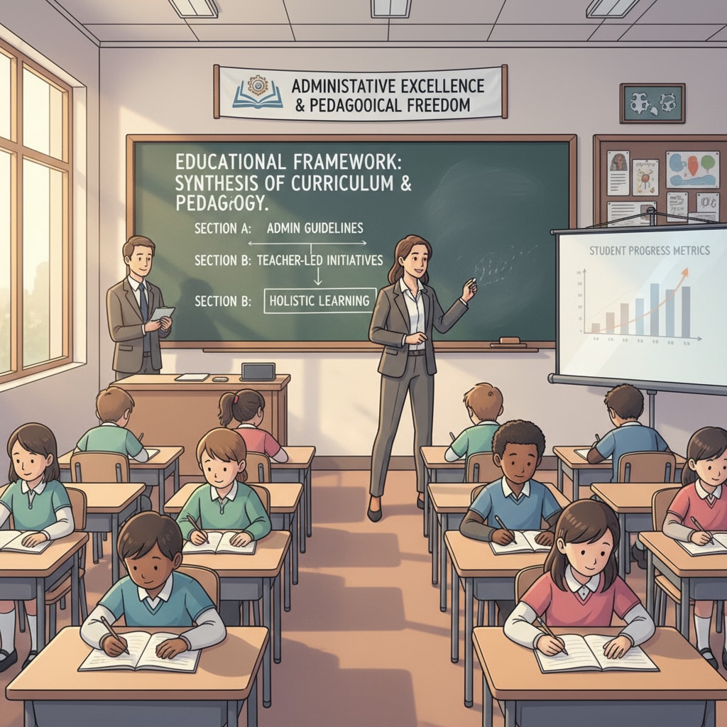 Classroom scene affected by data documentation, micromanagement, curriculum planning, and administrative intervention